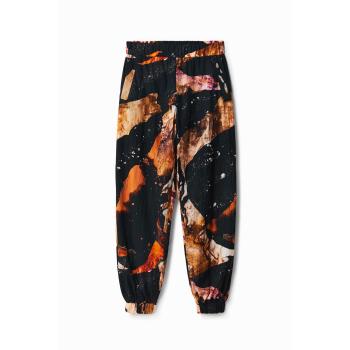 Pantalon de Sport Imprimé Minéral Noir Femme L