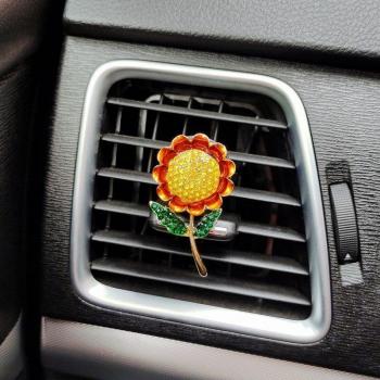 Diamond Rhinestone Sunflower Auto Air Freshener