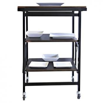 Carro plegable d.63x59x90cm en metal wengue