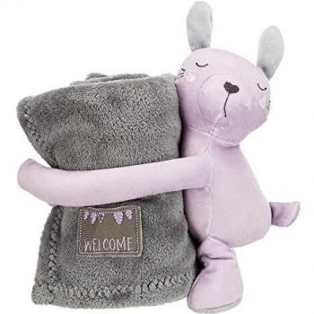 TRIXIE Set Coperta Junior 75x50 cm, peluche grigio/lilla