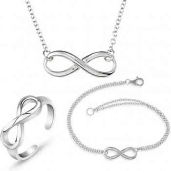 Unendlichkeit Ring und Halskette Set