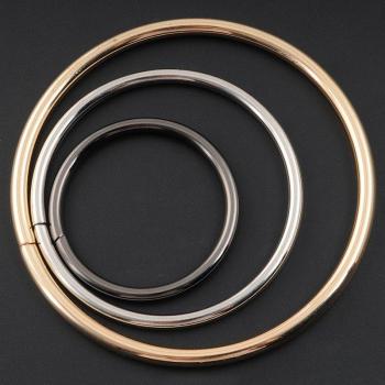 2 Stück 5mm Dicke DIY Taschen Griff Ringe Gold Metallringe 5-10 cm Nähschnalle