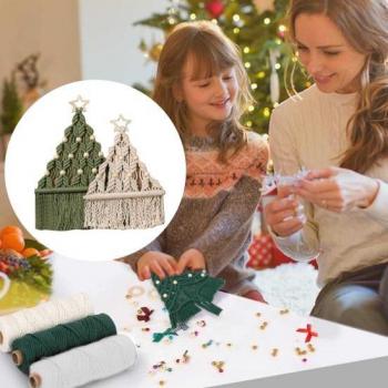 Christmas Tree Knotty Ornament – Hand‑Made Star, Cotton Cord