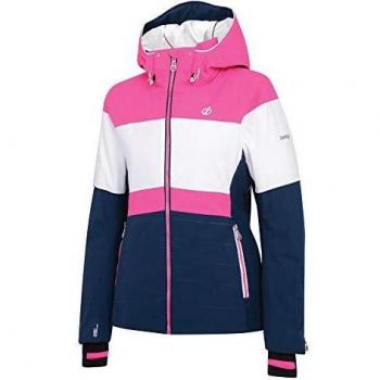 Avowal Dare 2b Wasserdichte High-Loft Damenjacke mit abnehmbarem Snowskirt, isoliert, Stromgeprägte Kappe – Blau