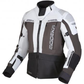 Modeka Hydron Giacca Impermeabile Moto Donna Nero Grigio 42
