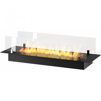 Bioetanolo Bruciatore Incasso 100x32x15 cm Insert Slim 1000 Nero Vetro