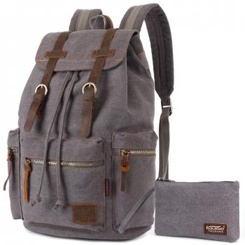 Sac à dos vintage en toile KAUKKO pour ordinateur portable et randonnée
