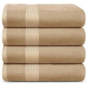 TRIDENT Soft Comfort Machine Washable Towels, 4 Piece Set