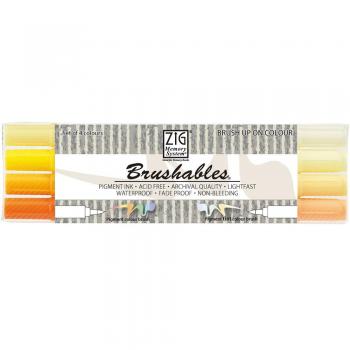 Yellow Zig Dual‑Tip Brushables – 4 Count