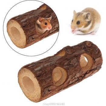 Jouet en bois naturel pour hamsters et chinchillas