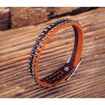 Bracelet en cuir marron Chic G553