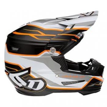 Casque Cross 6D ATR-2 Phase Orange et Blanc