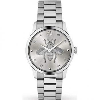 Gucci Unisex Timepiece Acciaio con Motivo di Ape YA1264126