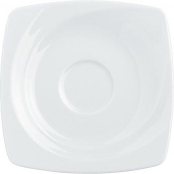 Piattino Soria 12x12 cm bianco per tazza da espresso 6 pz