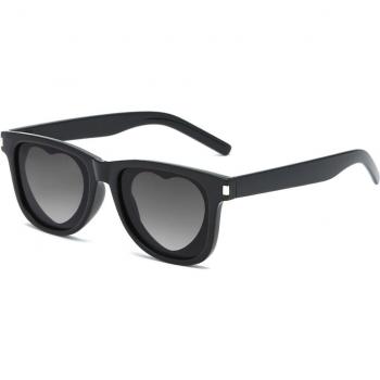 Lunettes pailletées rose pour femme, design coeur pointu, protection UV400
