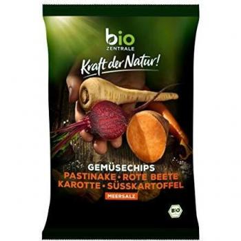 Biozentrale Gemüse Chips Süßkartoffel, 6er Pack (6 x 90 g)