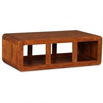 Robuster Couchtisch Massivholz Palisander 90x50x30 cm