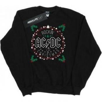 Felpa blu navy AC/DC per ragazze con design natalizio