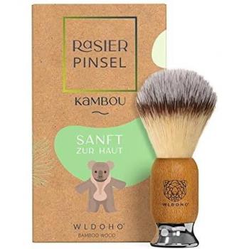Vegane Rasierpinsel-Set WLDOHO – Holzgriff aus Bambus