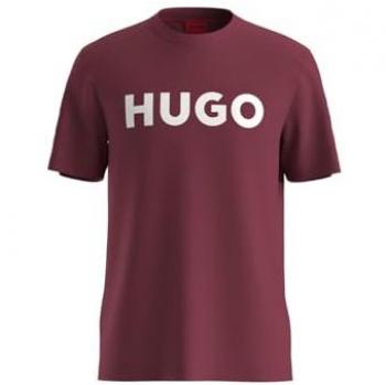 HUGO Oversized T-Shirt 'DULIVIO' Herren Rundhals Kurzarm Größe XL Dunkelrosa