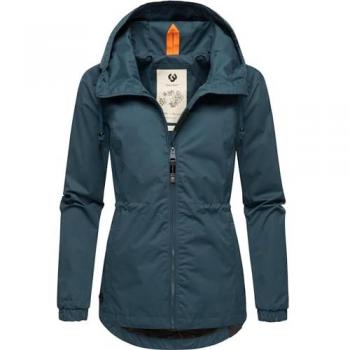 Ragwear Damen Jacke Danka – wasserabweisend, Kapuzen‑Version, Türkis, L