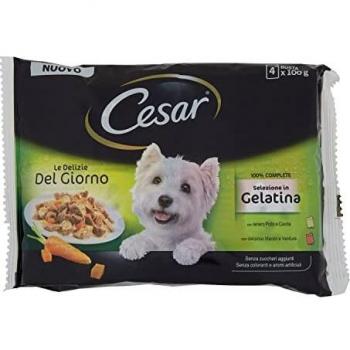 Cesar Comida Húmeda Perros Multipack Selección de Carnes Mixtas en Gelatina