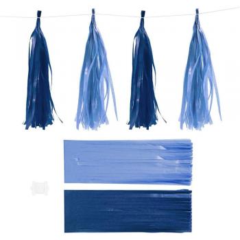 Boîte à pompons bleus – papier de qualité – 12 x 35 cm – 12 unités