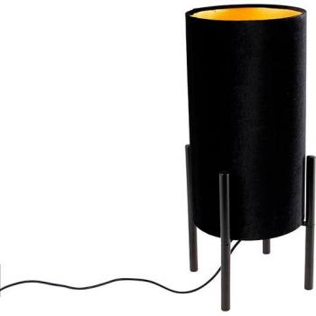 Elegant Black Velvet Lamp