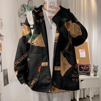 Chaqueta de Hombre, Estilo Hip-Hop, Vintage, Ropa Exterior Holgada