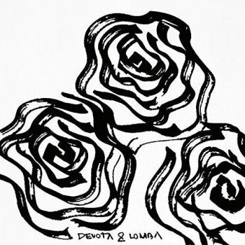 Completo Letto Rosas Bianco e Nero
