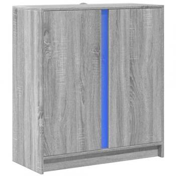 LED Sideboard Grey Sonoma 77x34x85 cm Engineered Wood