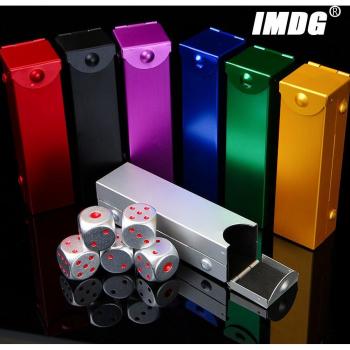 Dés colorés en aluminium 16mm, 5 pièces/paquet, coins arrondis