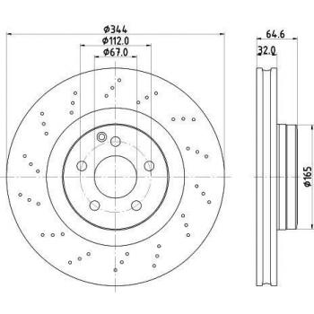 Frontal Disco Freno Hella 8DD 355 122 – 901
