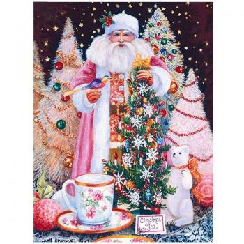 Volle Runde DIY-Diamantkunst: Weihnachtsmann & Baum – 5D 20×30 cm