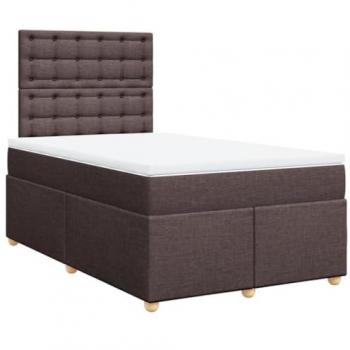 Sommier et matelas 120x190 cm marron foncé