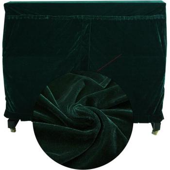 Elegante Klavier Staubschutzhaube aus Velours, aufrecht, vollständig, halb offen