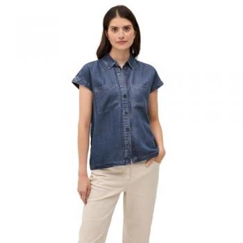 CECIL Damenlangarmbluse im Denim-Stil