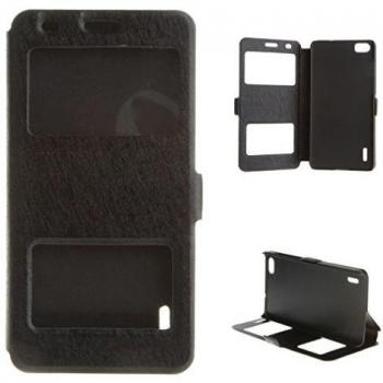 Capa Premium TUTUWEN Dual Window – Carcasa de Cuero PU para Honor 6