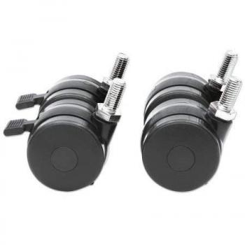 Intellinet Basic Caster Wheel Set for 19 Inch Racks, Set of 4 Pieces, 2 Pieces with Brakes, Max static load of 250 kg