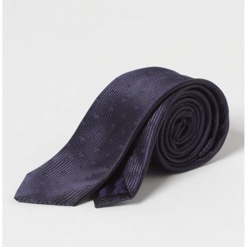 Armani Setina Cravatta Bambini Blue L Logo Jacquard
