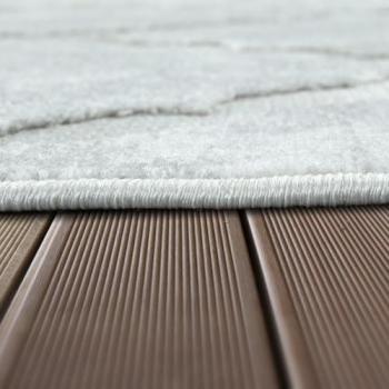Tapis en Marbre à Losanges Grises – 120 cm Rond (Paco Home)