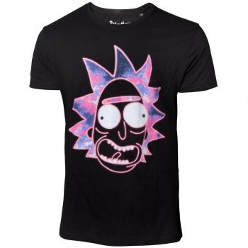 Camiseta Neon de Rick y Morty para Hombre, Talla M, Color Negro