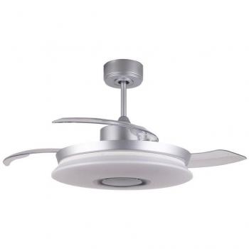 Cristalrecord Ventilateur à courant continu Gaby RGB-CCT, éclairage LED et haut-parleur