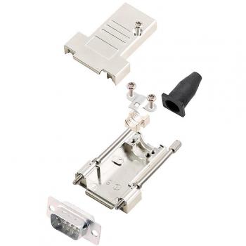 9‑Pin 180° D‑SUB Strip Kit – DTSL09‑LJSRG‑T‑DBP‑W‑K 6355‑8040‑01 (Includes 1 Solder Bucket)