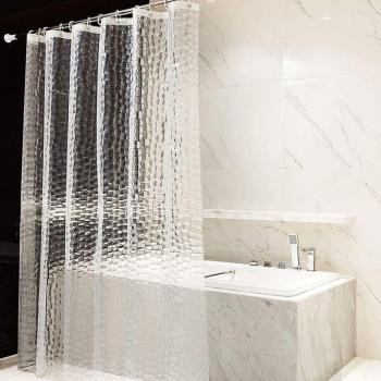 AIPERQ SeaWave Shower Curtain – 180×200 CM, 0.2 mm Thick, 12‑Ring 3D Water Cube, PVC‑Free