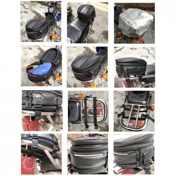 Bolsa de Asiento de Motocicleta 1 Pieza Negra 30x24x8-15cm