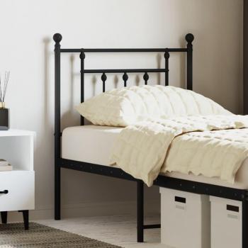 VidaXL Black Metal Headboard