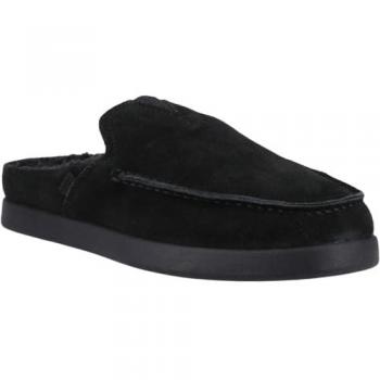 Men’s Black Leather Mule Slippers by Alonso