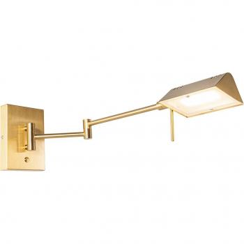 Notia QAZQA Wall Fixture, Brass Finish, Dimmable LED