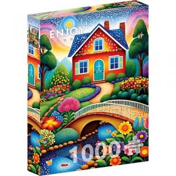 Kleurrijk Legpuzzel Huis – 1000 stukjes